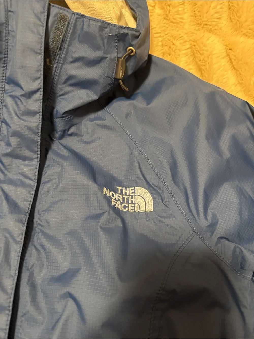 The North Face Blue DryVent Hooded Rain Jacket